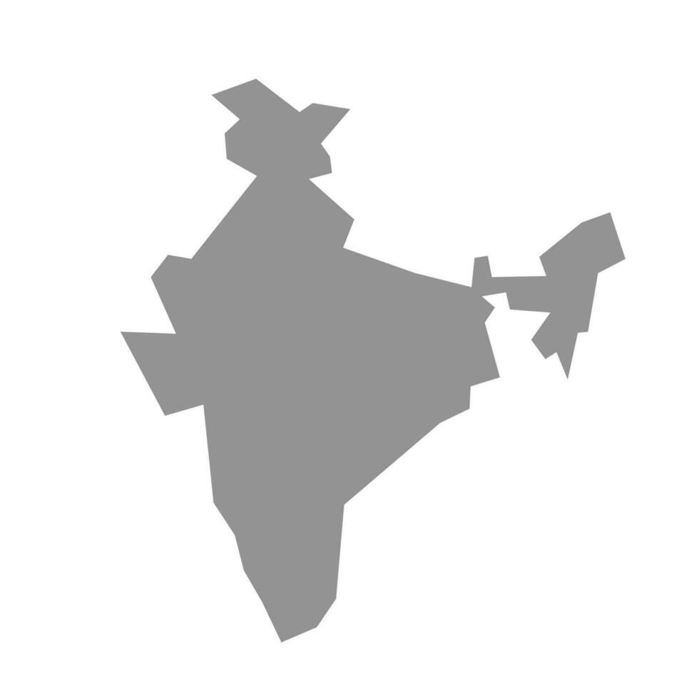 India vector graphic map with geometric style.