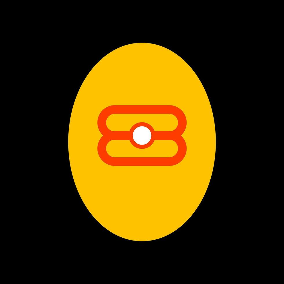 Shivlinga overlapped with turmeric vector icon.