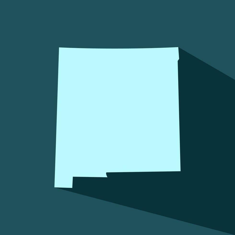 New Mexico map vector icon with 3D.