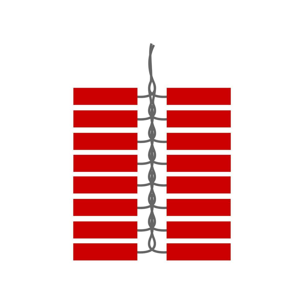 Red Firecracker set vector illustration