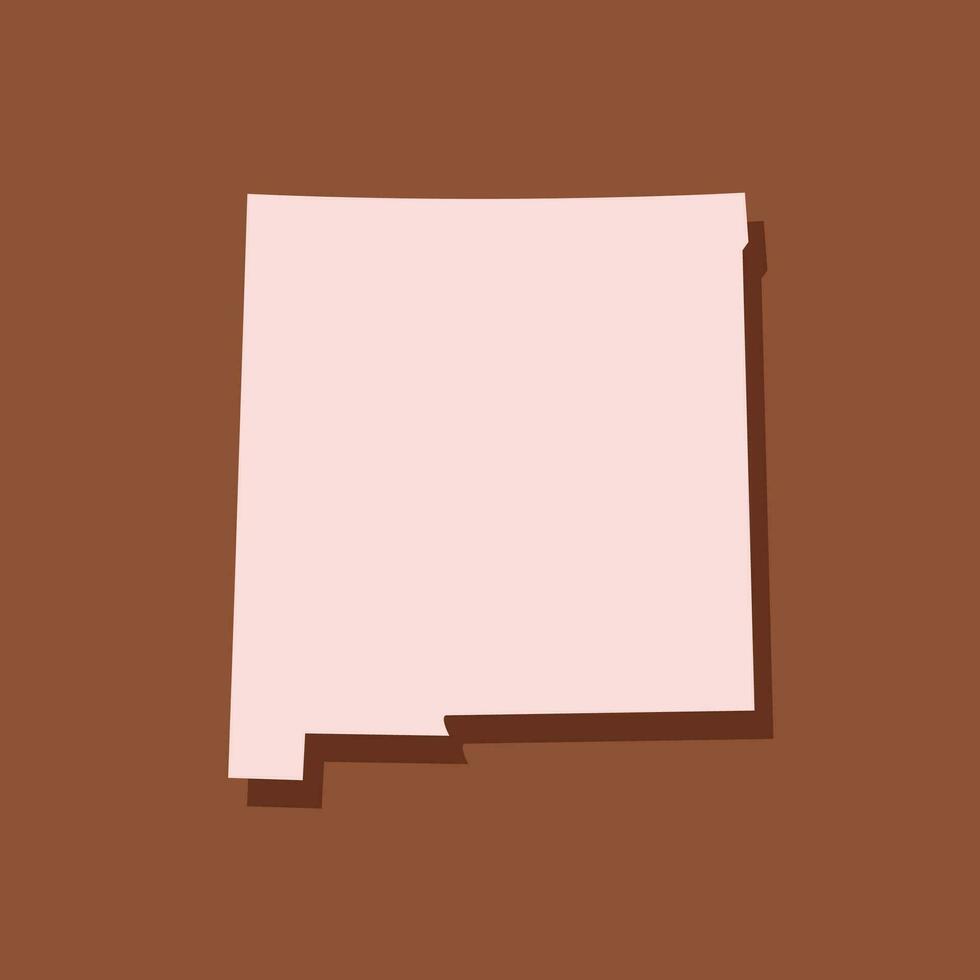 New Mexico map vector icon.