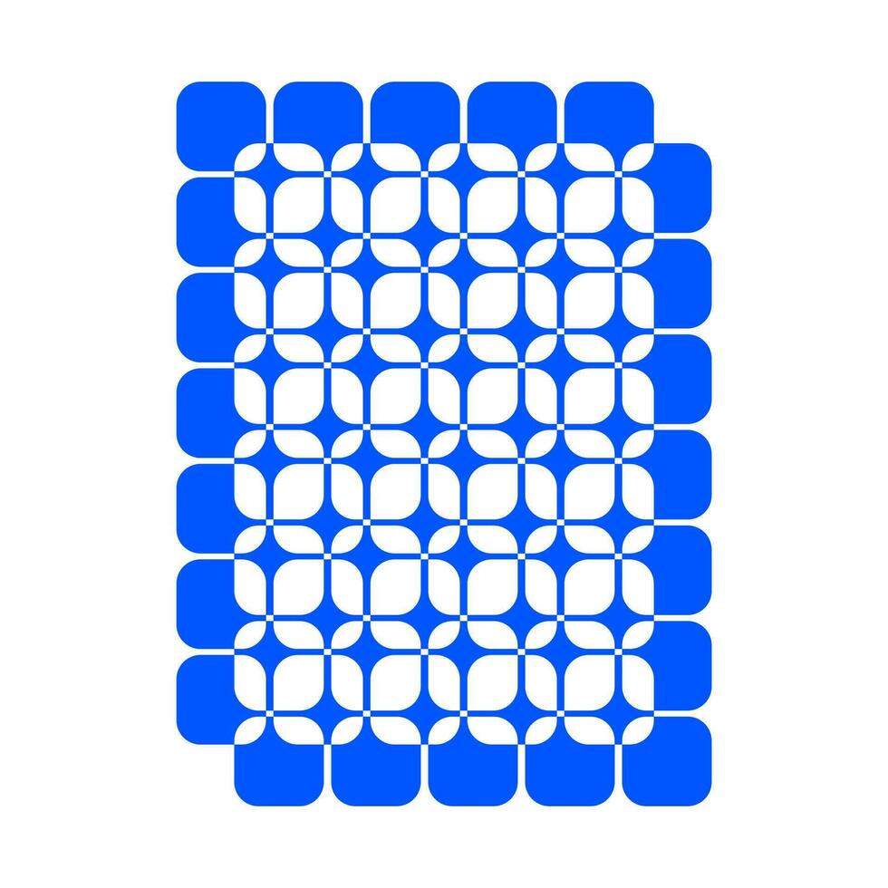 Abstract blue curved square mat vector