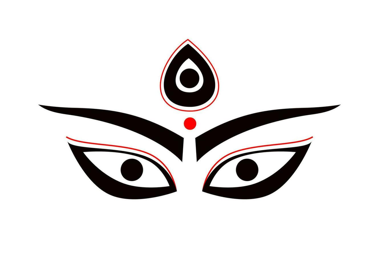Lord Duga vector eyes with a third eye icon.