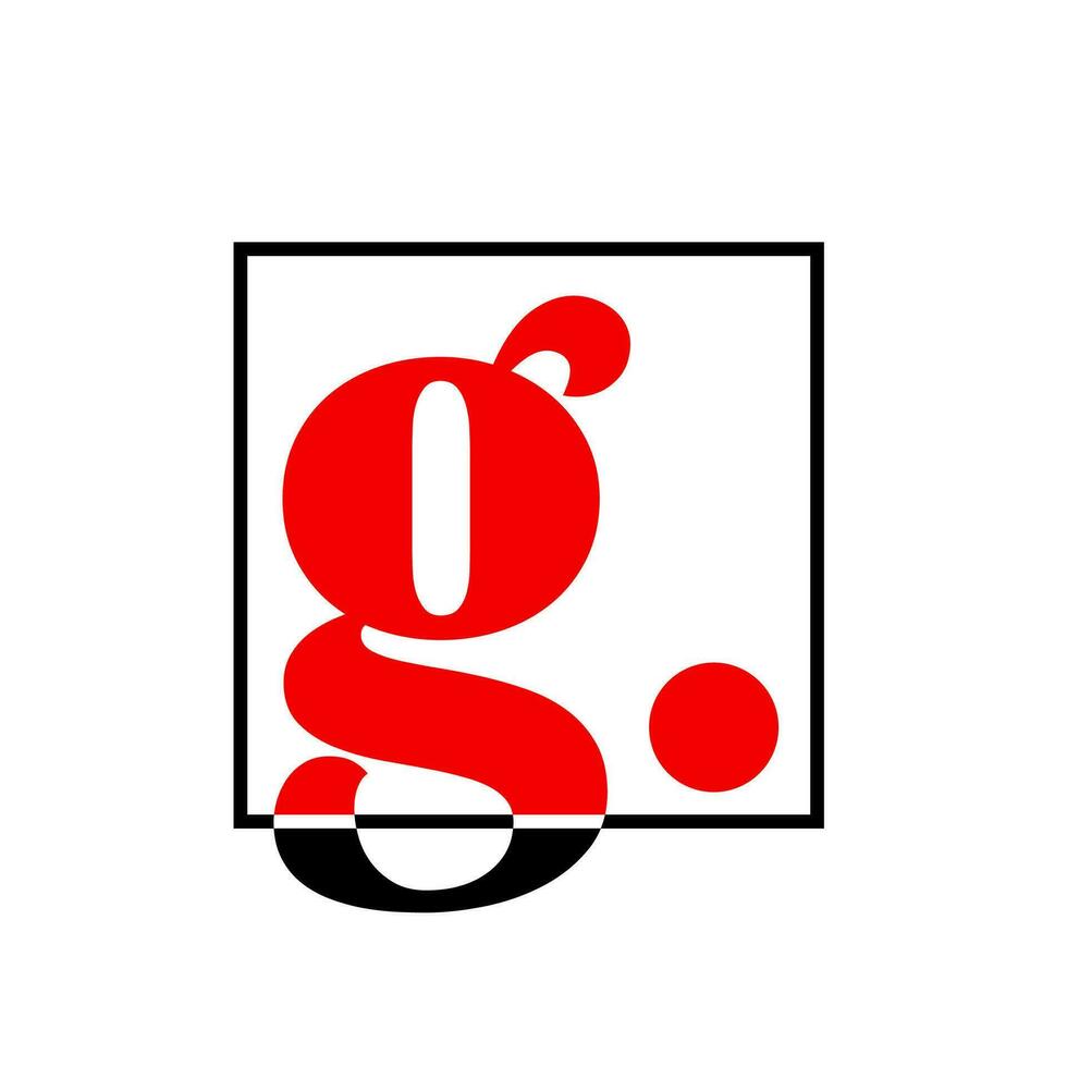 G brand name initial letter monogram vector