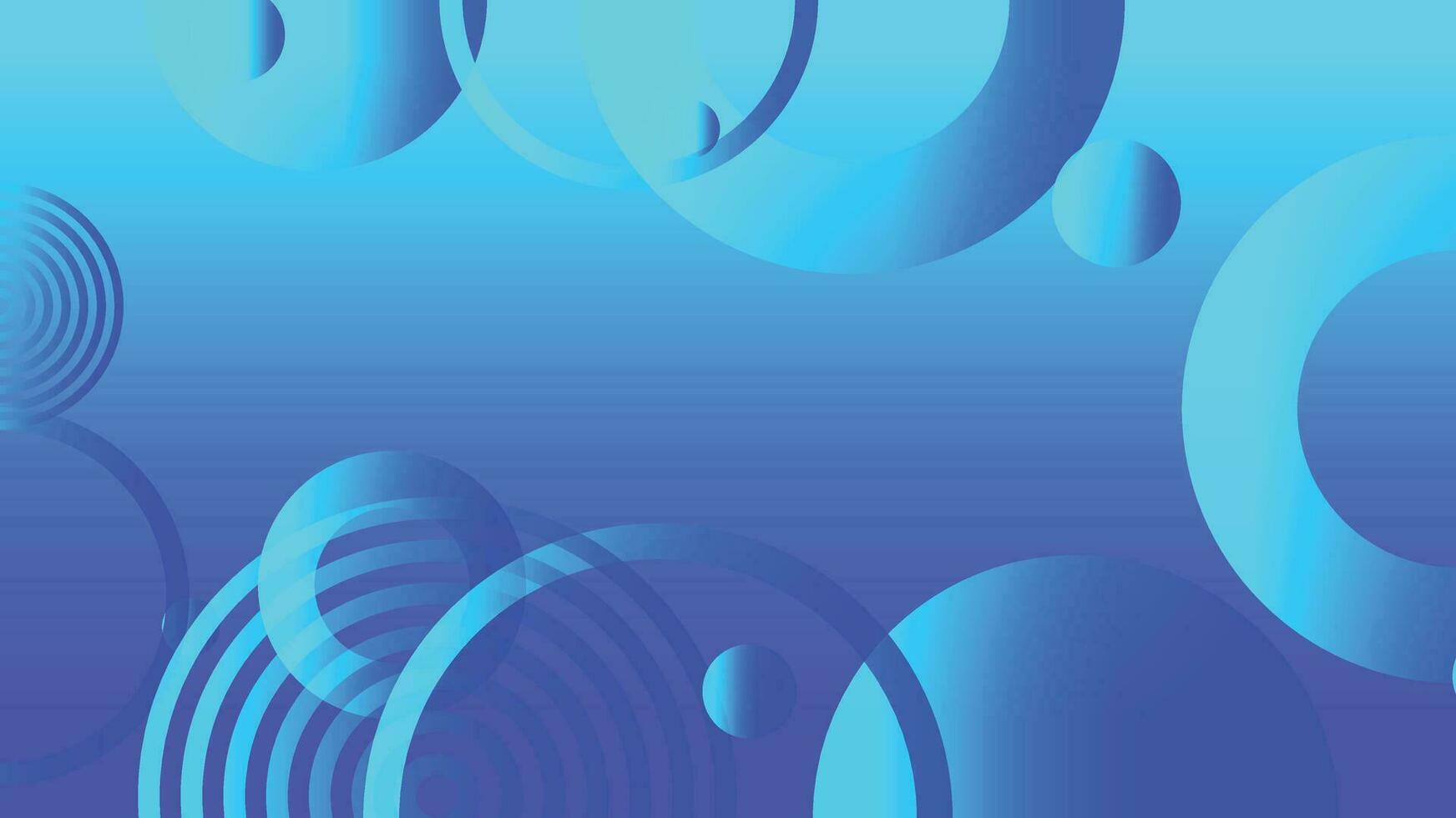 Blue abstract circle gradient modern graphic background vector