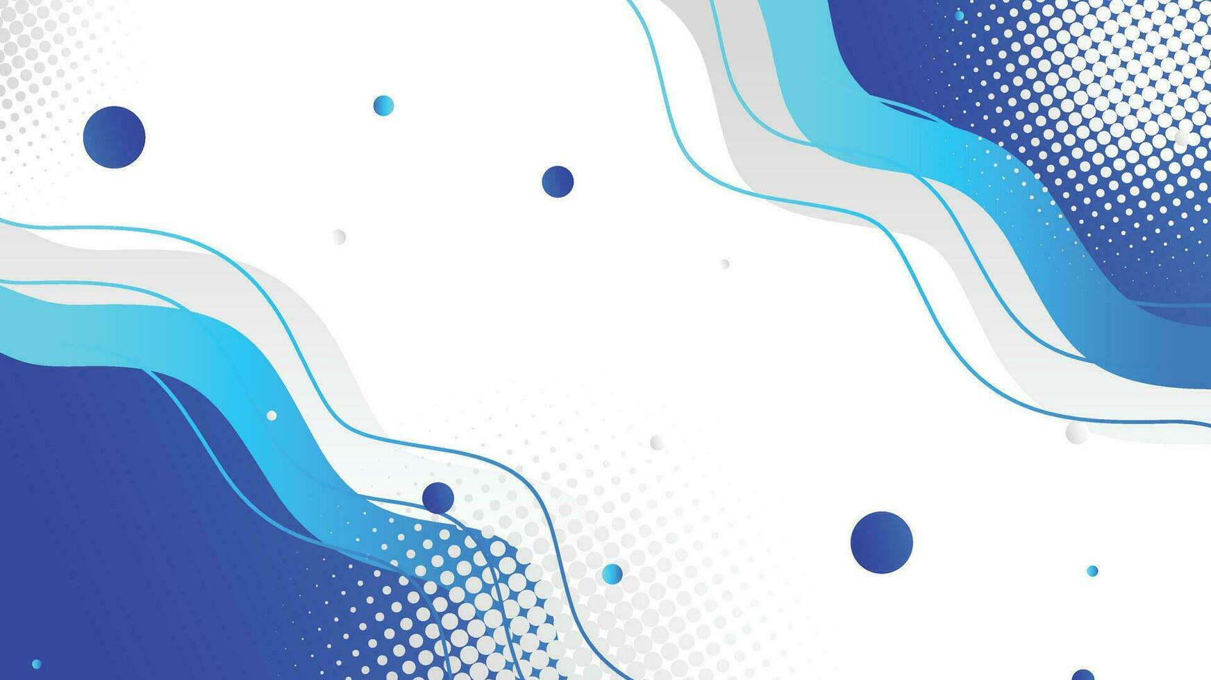 White and blue gradient dynamic fluid shapes abstract background vector