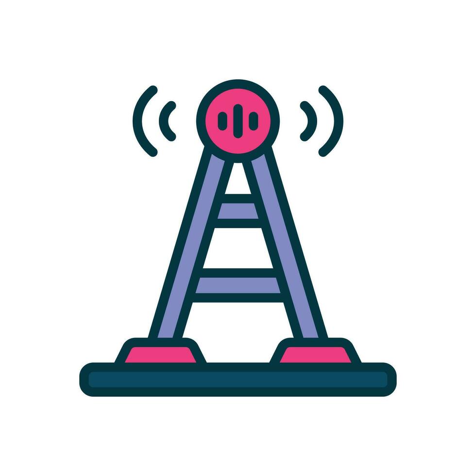 antenna filled color icon. vector icon for your website, mobile, presentation, and logo design.