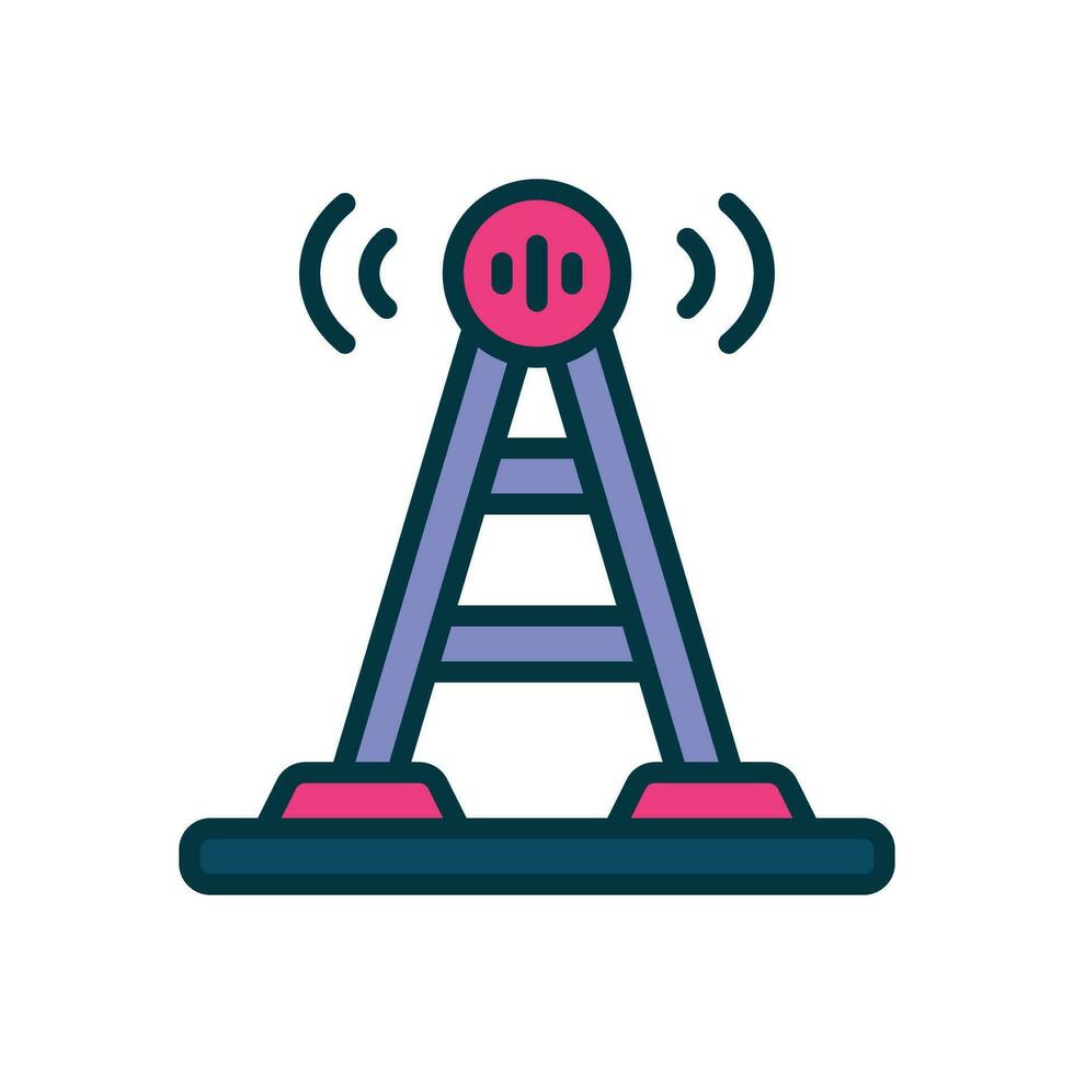 antenna filled color icon. vector icon for your website, mobile, presentation, and logo design.