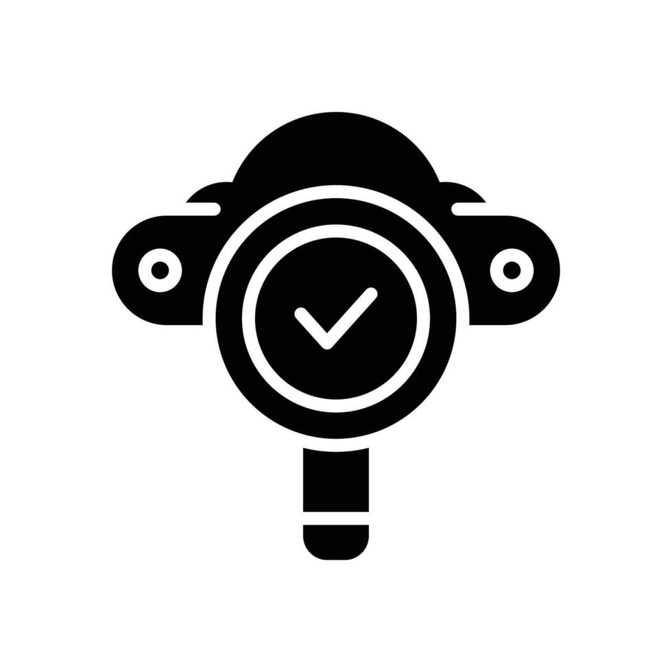 server analysis glyph icon. vector icon for your website, mobile, presentation, and logo design.