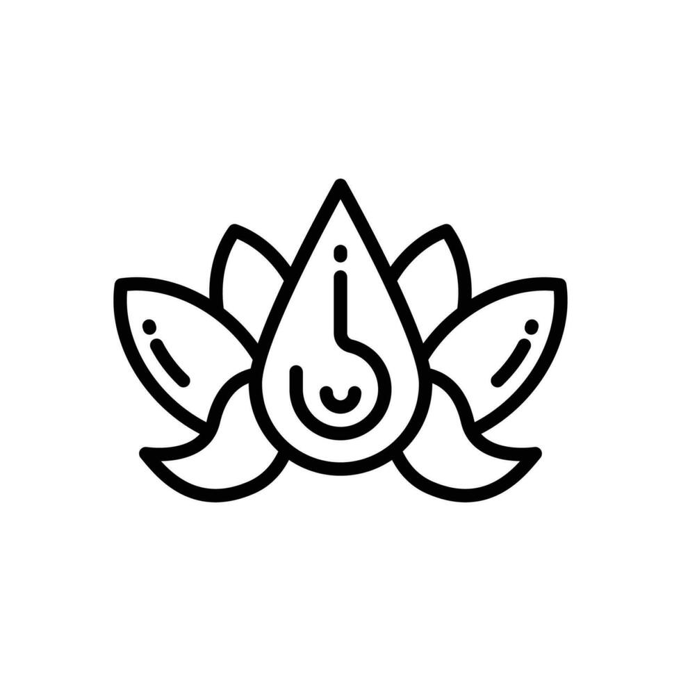 lotus flower line icon. vector icon for your website, mobile, presentation, and logo design.