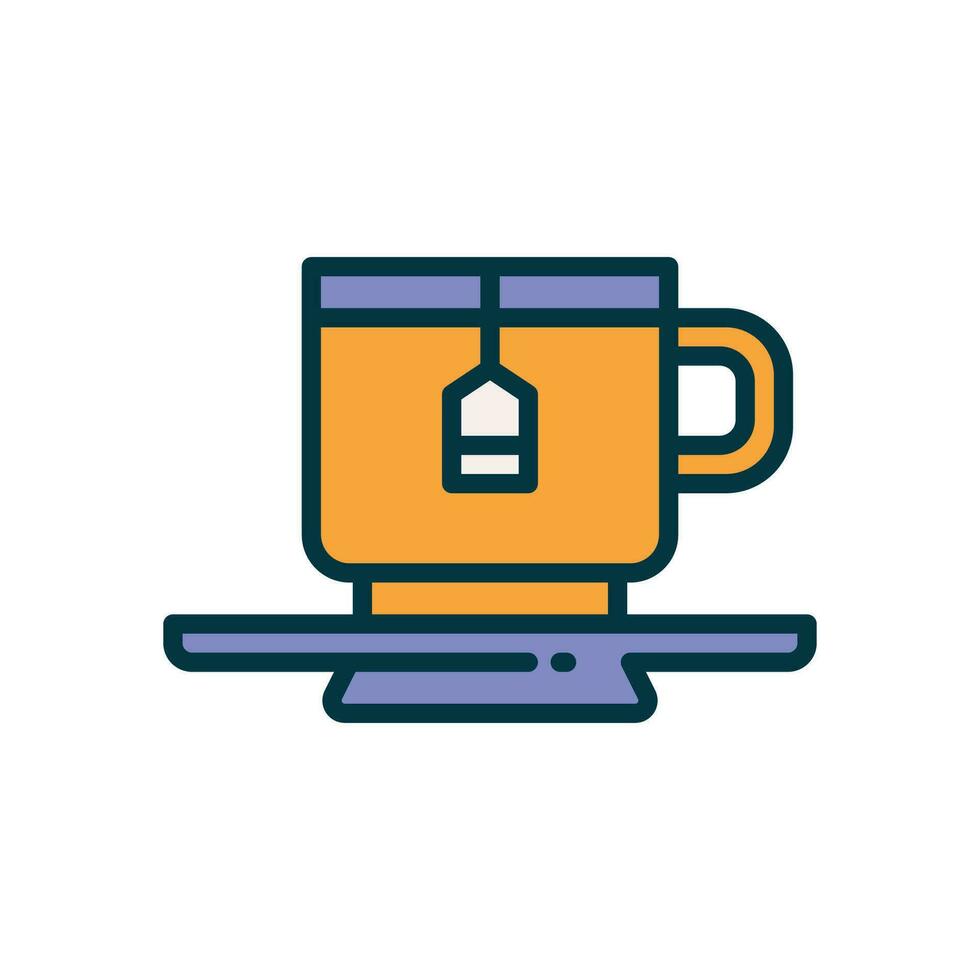 teacup filled color icon. vector icon for your website, mobile, presentation, and logo design.