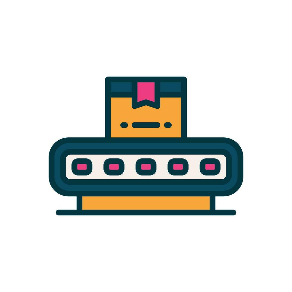 conveyor belt filled color icon. vector icon for your website, mobile, presentation, and logo design.
