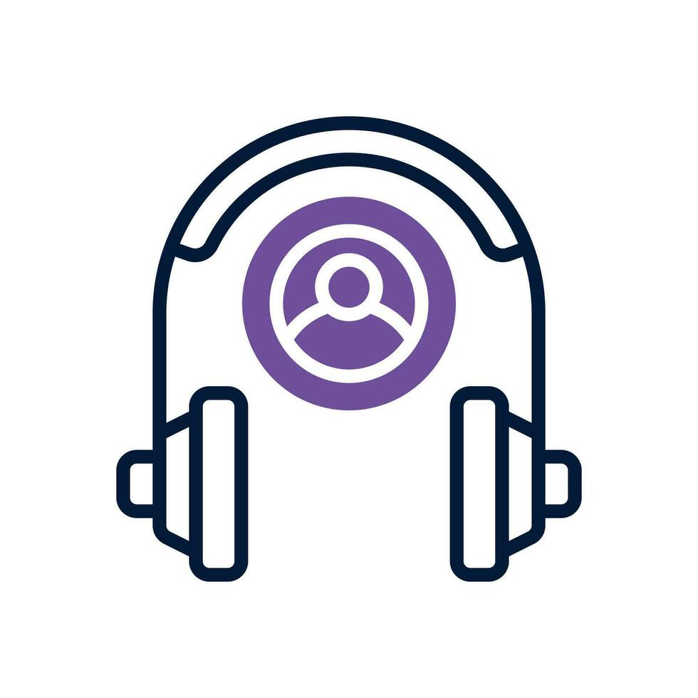 headphone dual tone icon. vector icon for your website, mobile, presentation, and logo design.