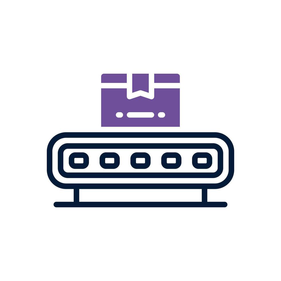 conveyor belt dual tone icon. vector icon for your website, mobile, presentation, and logo design.