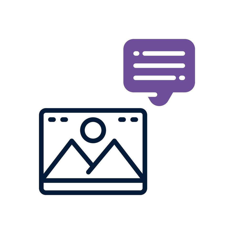 caption dual tone icon. vector icon for your website, mobile, presentation, and logo design.