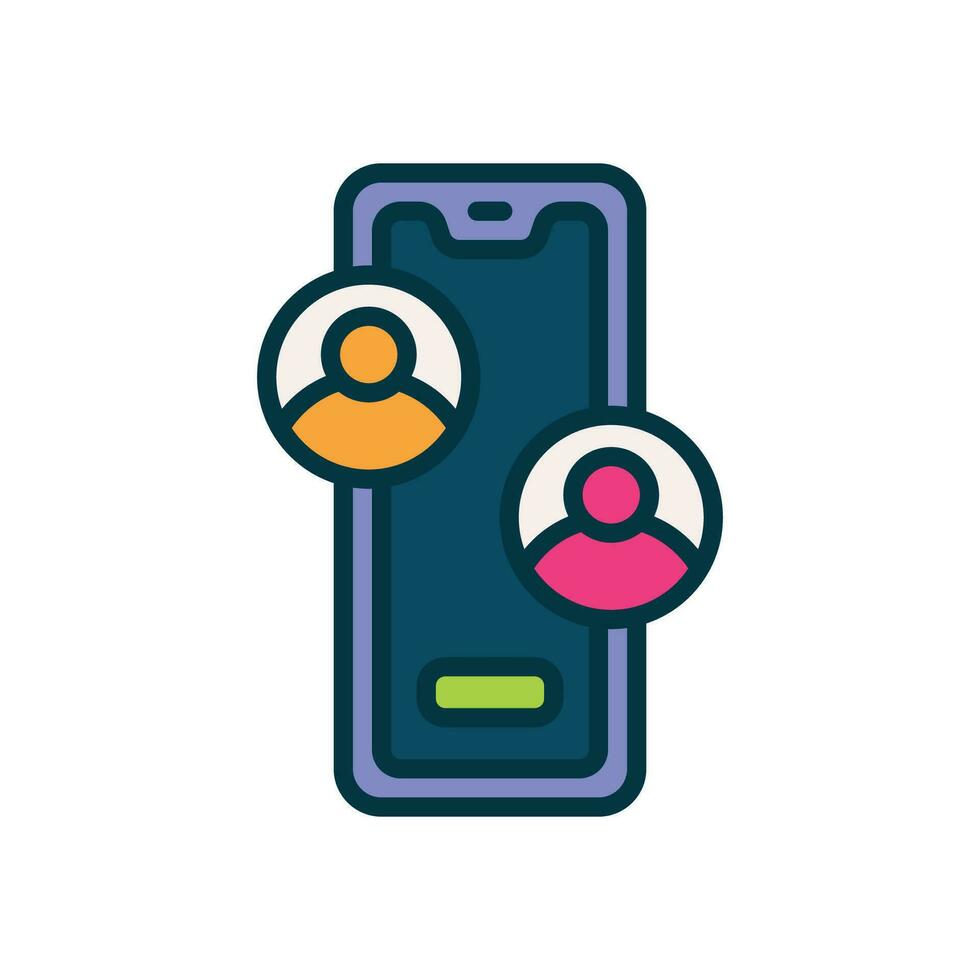 video call filled color icon. vector icon for your website, mobile, presentation, and logo design.