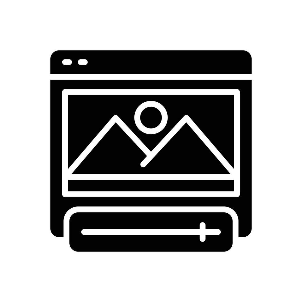 video ads glyph icon. vector icon for your website, mobile, presentation, and logo design.