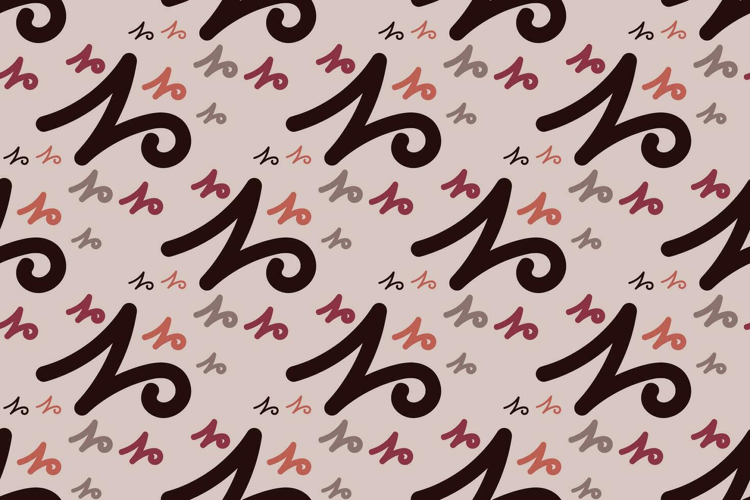 Aesthetic Contemporary printable seamless pattern with abstract Minimal elegant line brush stroke shapes and line in nude colors. Pastel boho background in minimalist mid century style vector