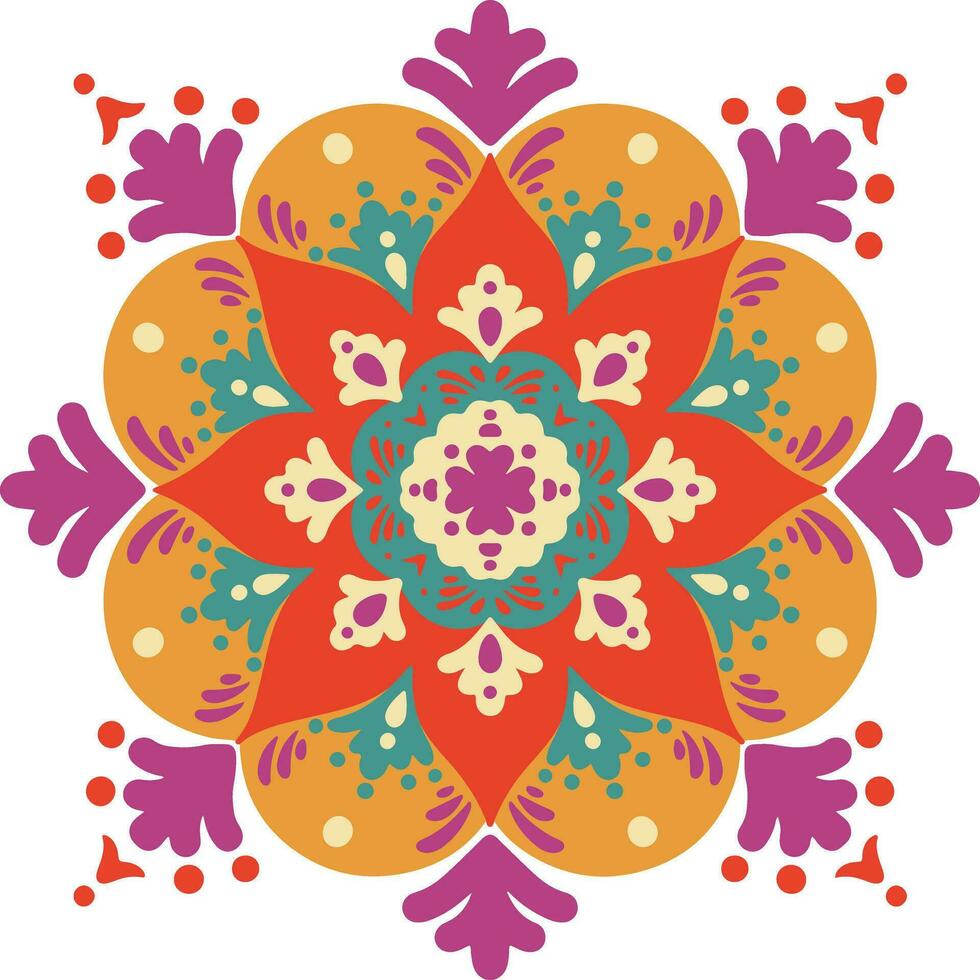 diwali rangoli elemento vector