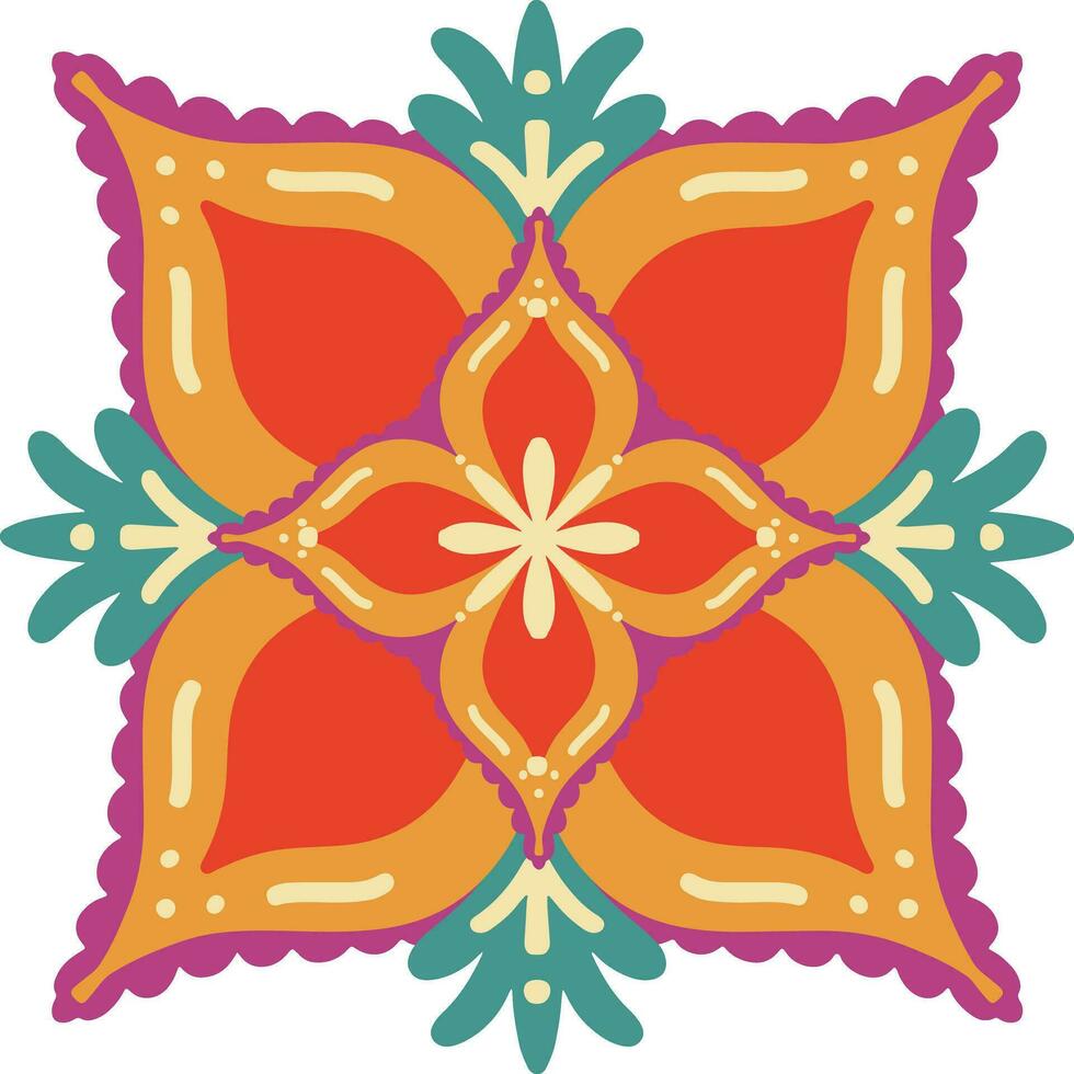 diwali rangoli elemento vector