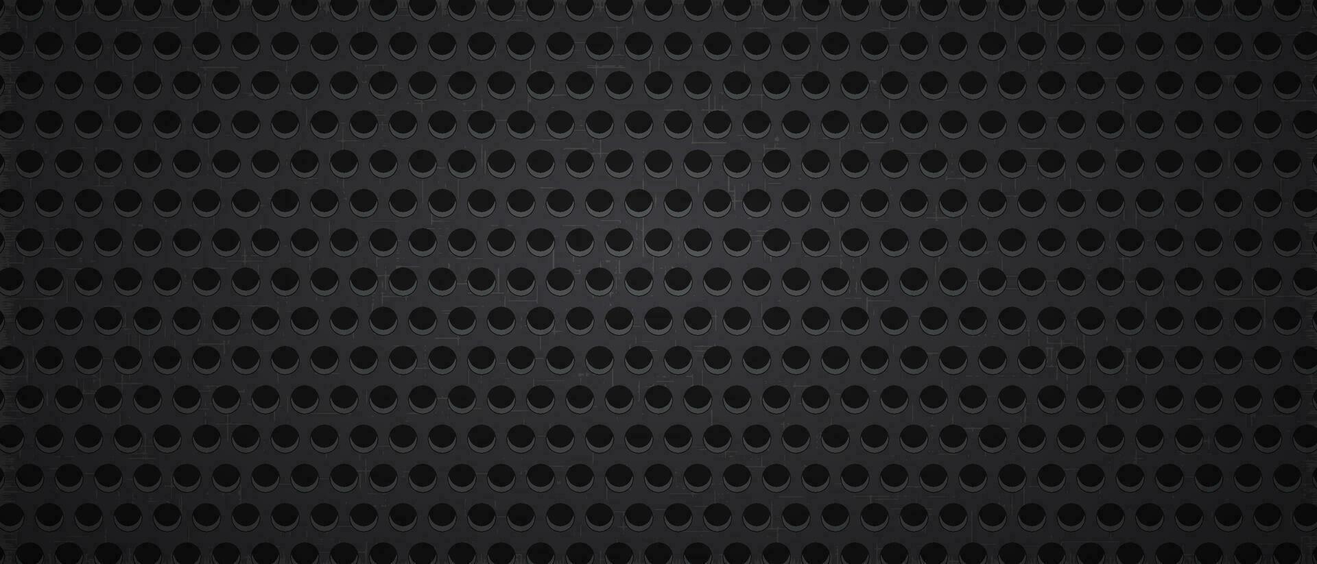 Dark background hole metal perforated vector illustration