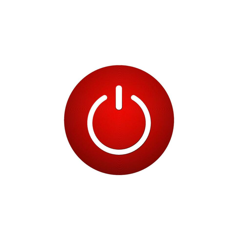 Turn power on turn power off flat vector icon for apps and websites