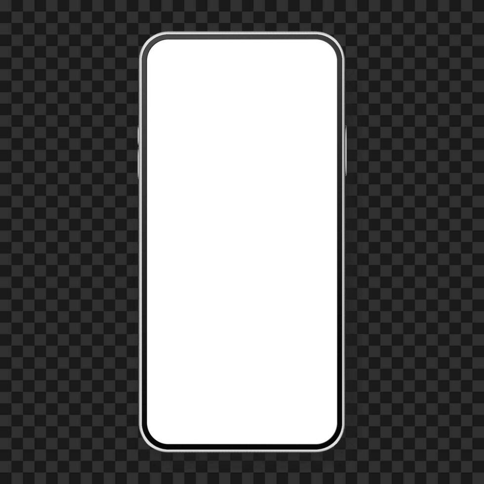 Mobile phone vector mockup. Blank smartphone isolated.