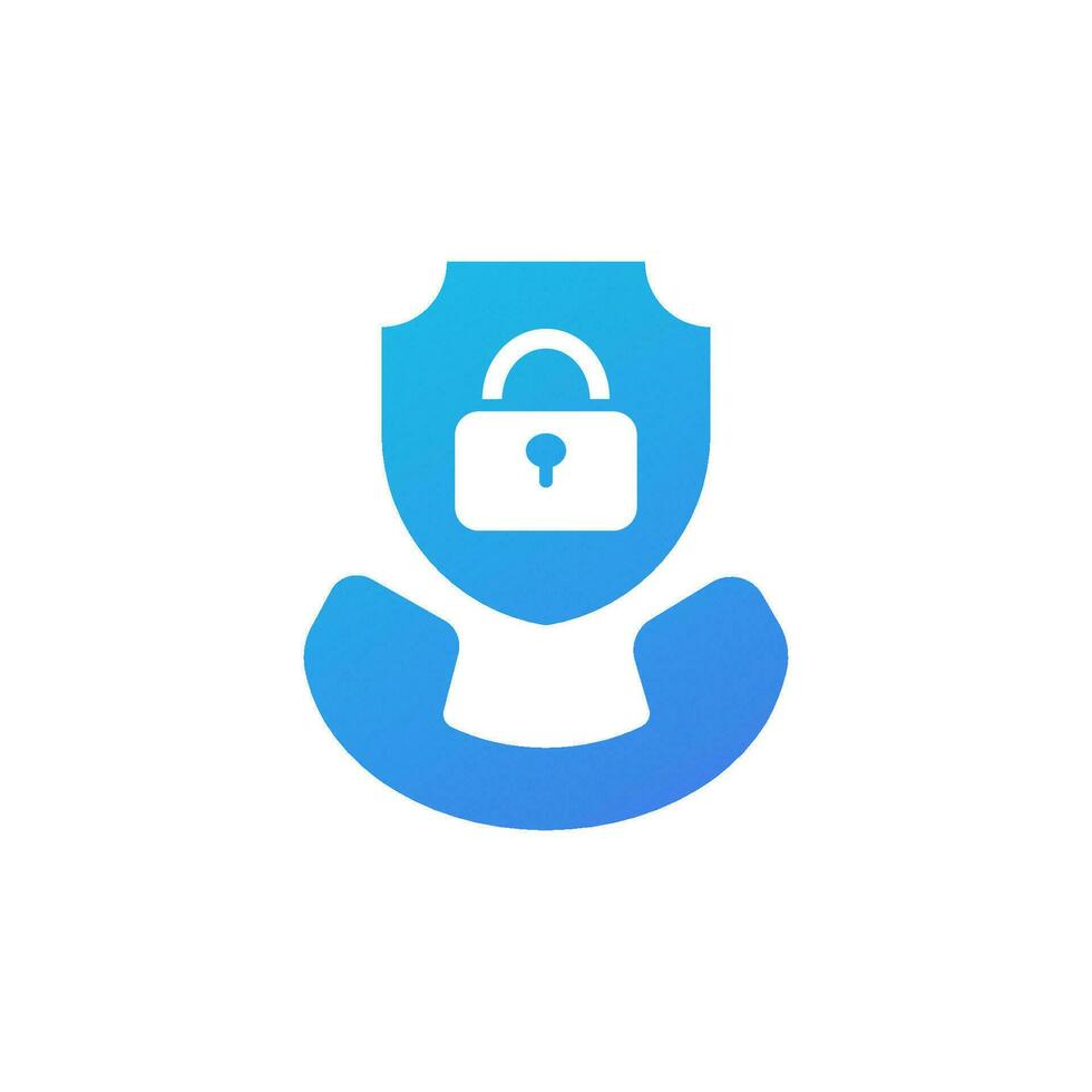 Protection security call. Connection encryption icon vector