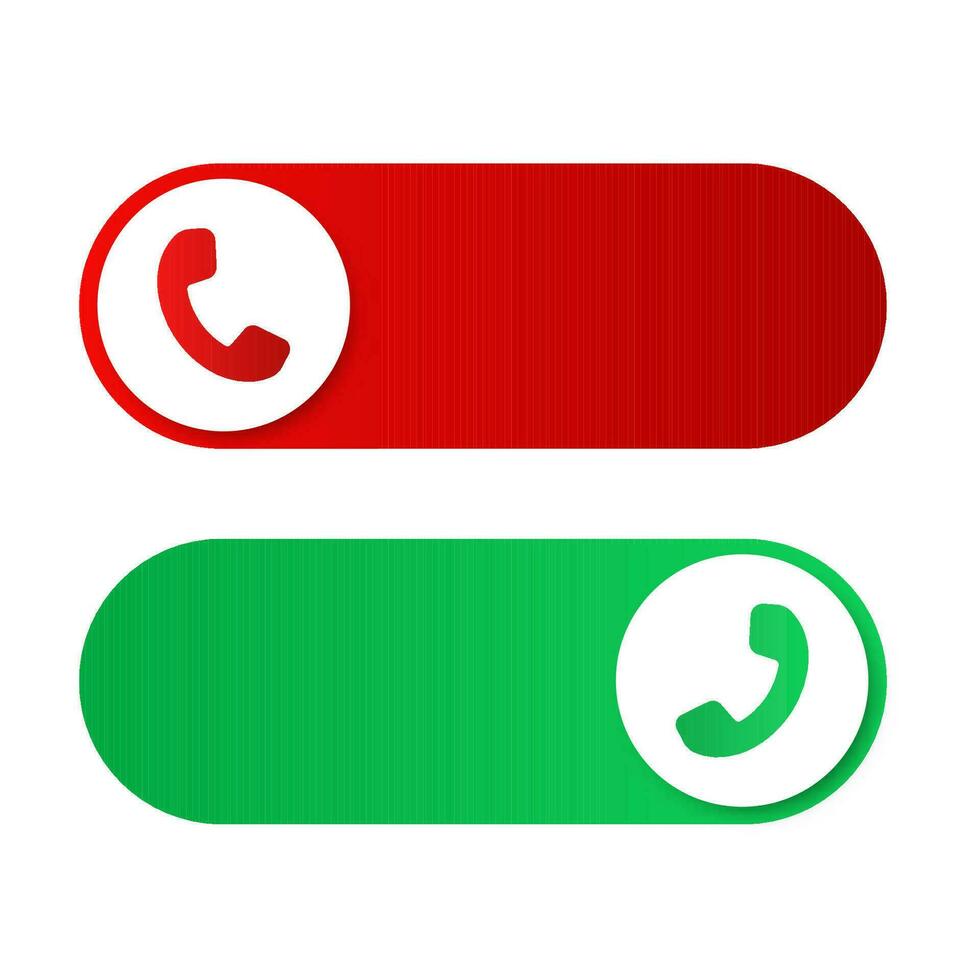 accept or reject mobile phone call buttons vector