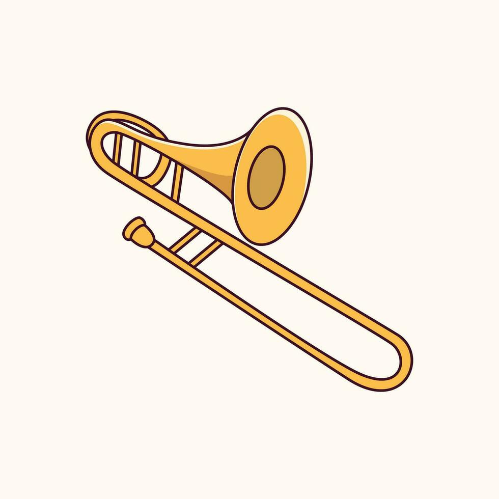 Trombone musical instrument, jazz musical instrument 32403875 Vector