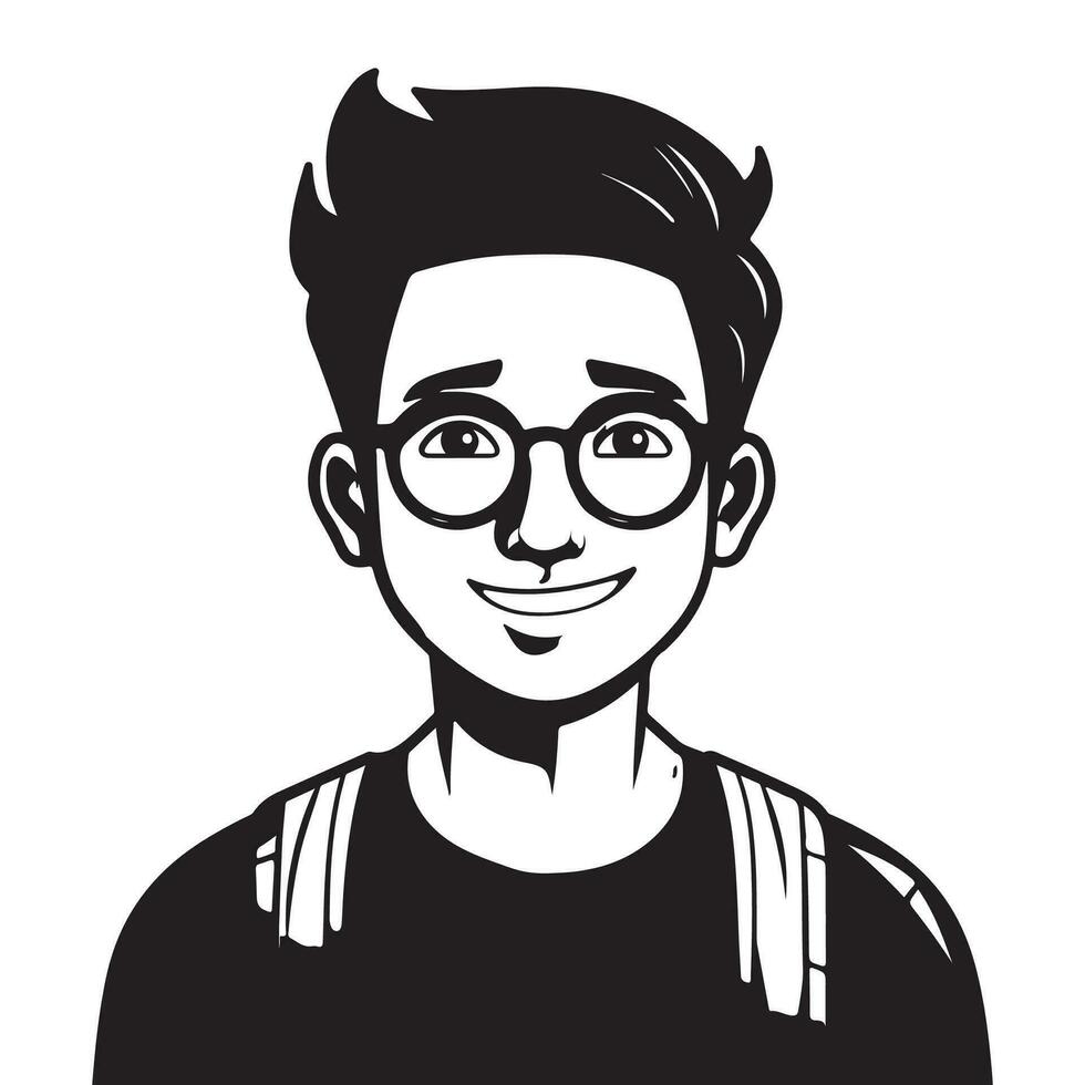 Geek Boy Vector illustration