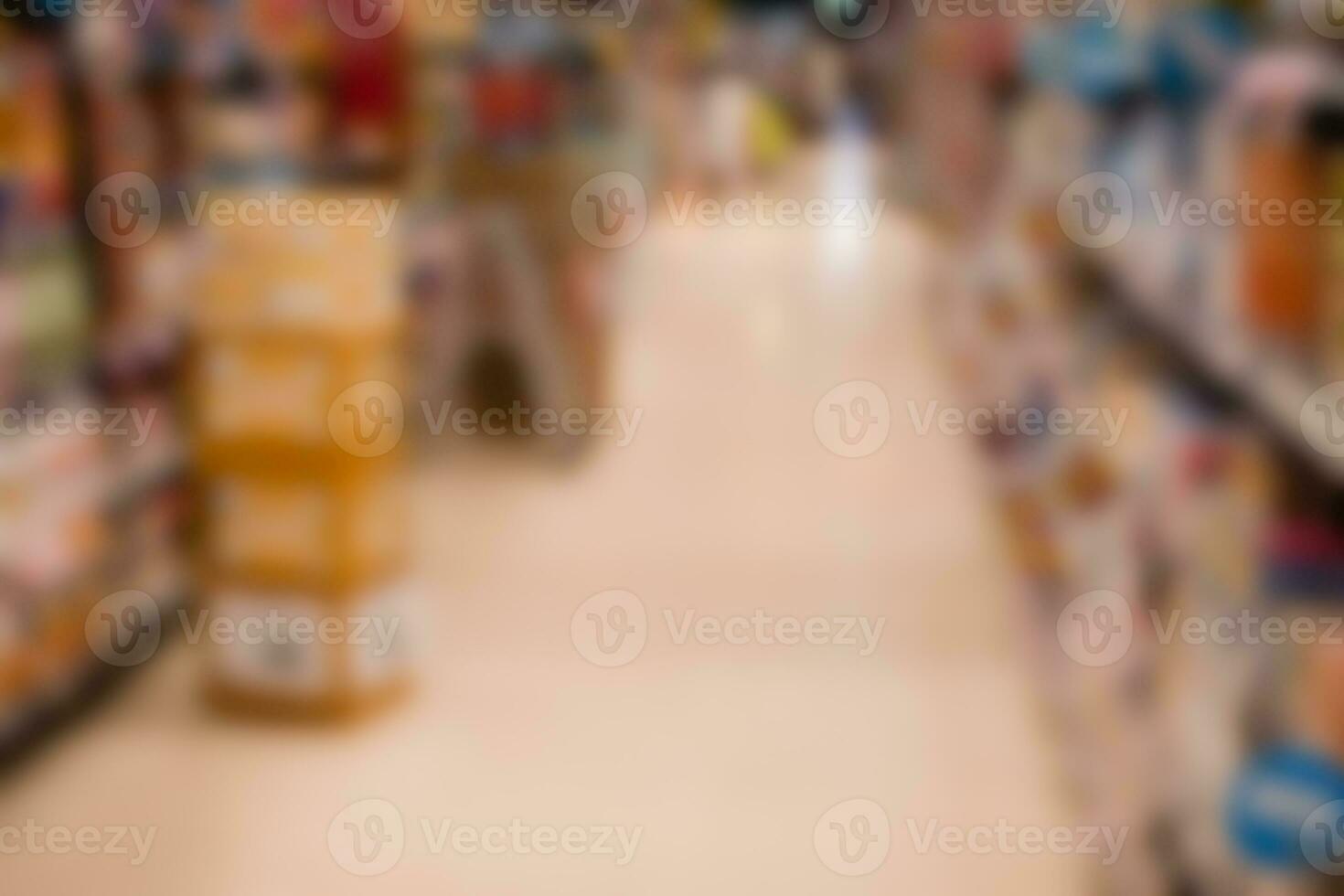 Blurred and defocus, Shop shelves in the department store. Daylight. Business background photo
