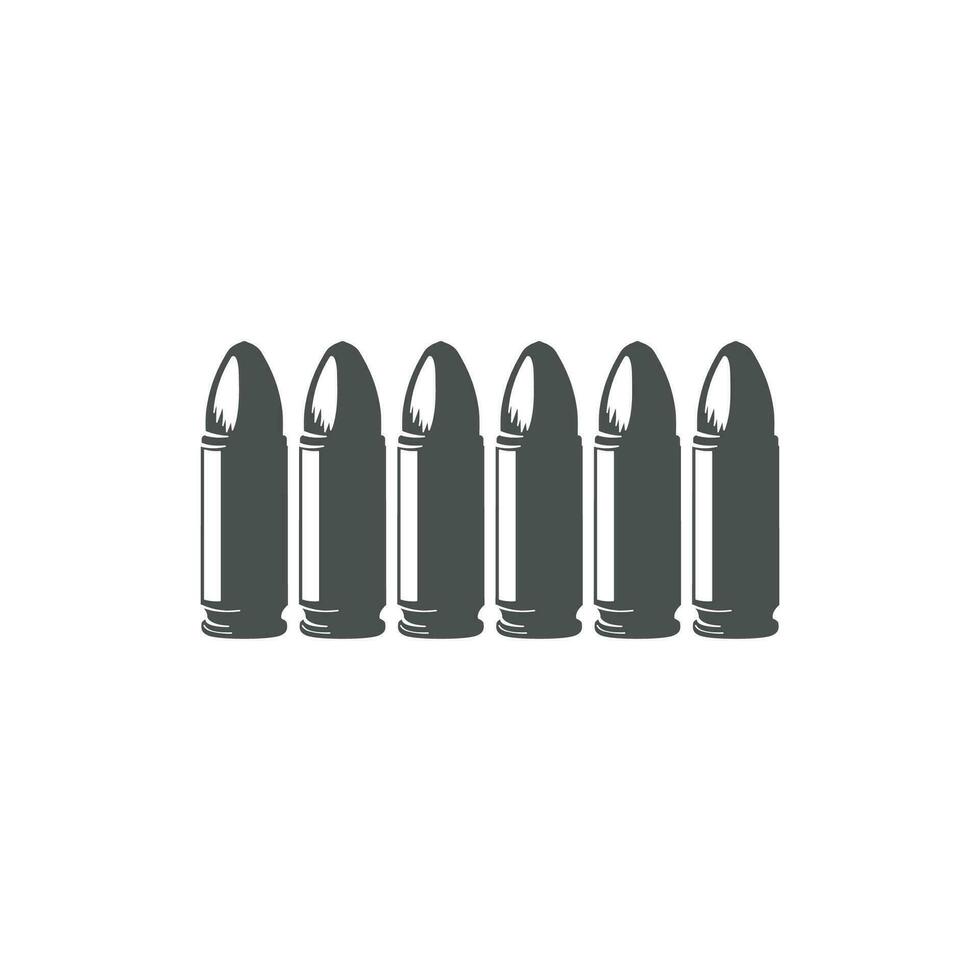 Isolated Bullet Cartridge for Army Weapon War Battle Illustration vector
