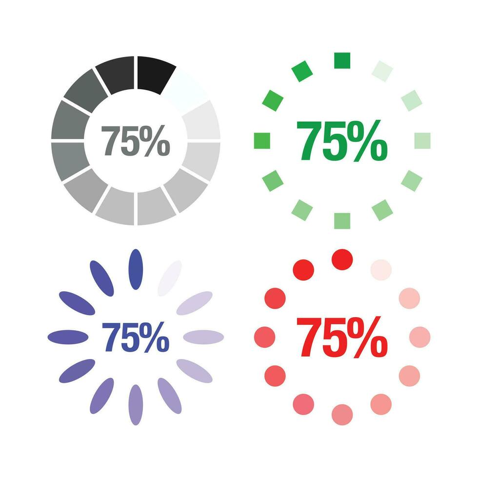 Abstract Vector Loading Colorful Icon Design Template