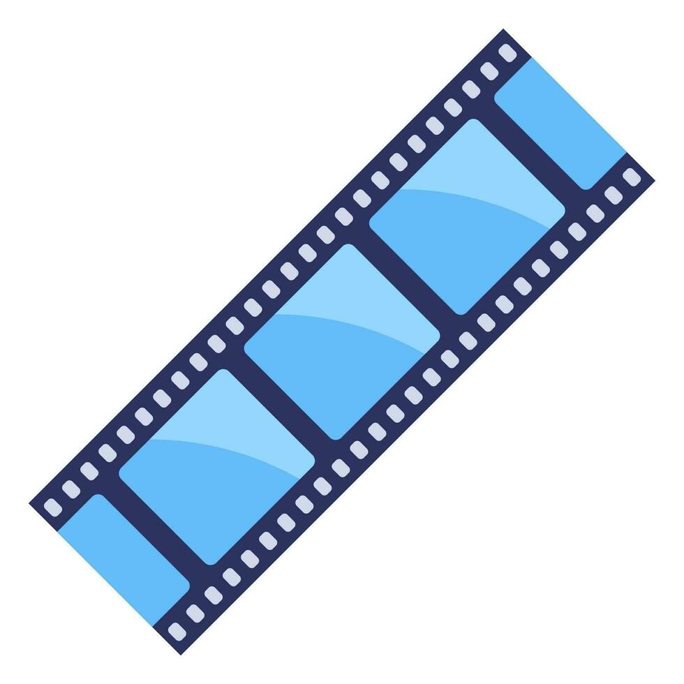 Grunge film strip. Old retro cinema movie strip. Video recording. Vector illustration.