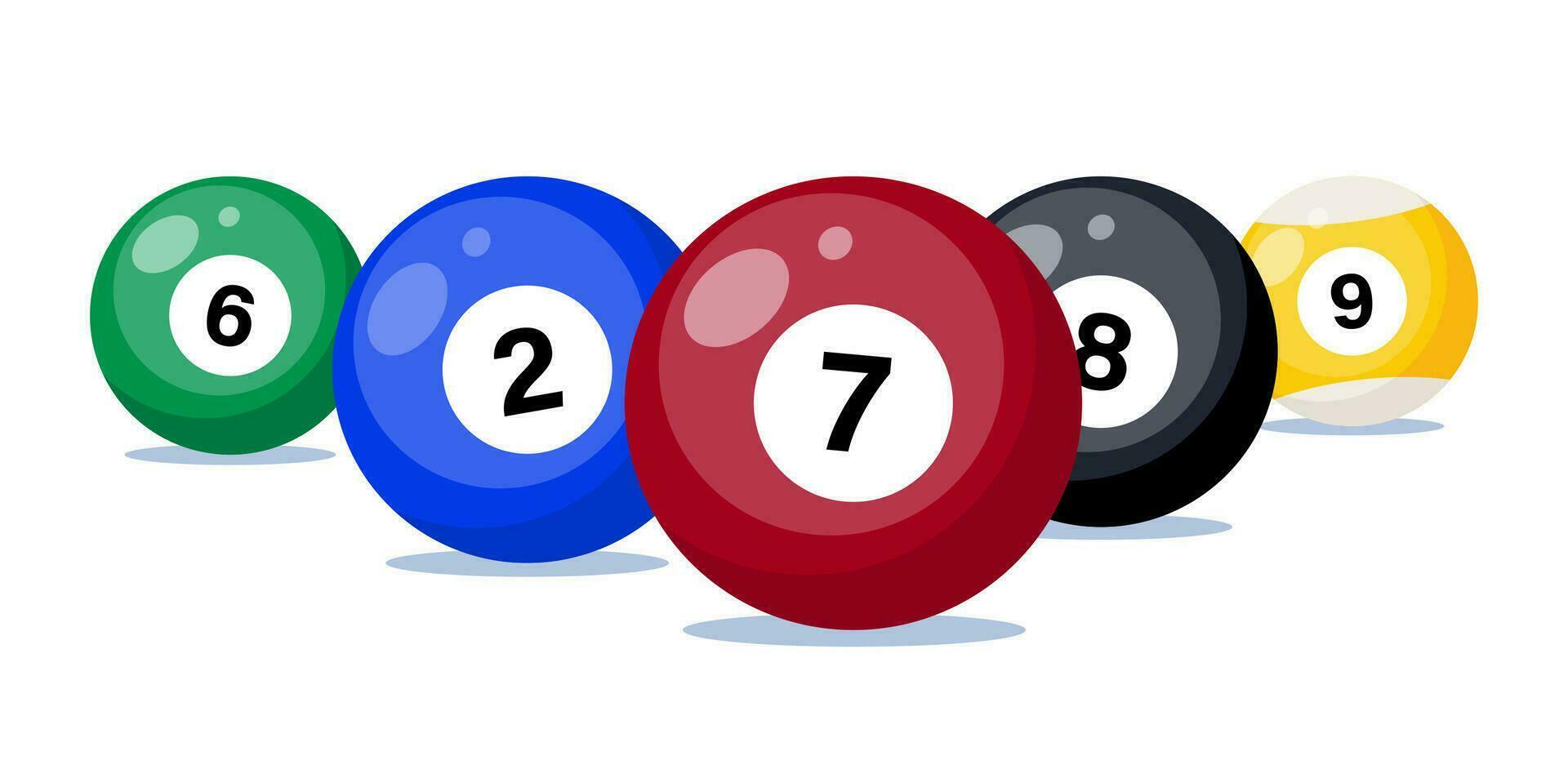 de billar pelotas cerca arriba, aislado en blanco antecedentes. snooker o piscina deporte jugar. vector ilustración.