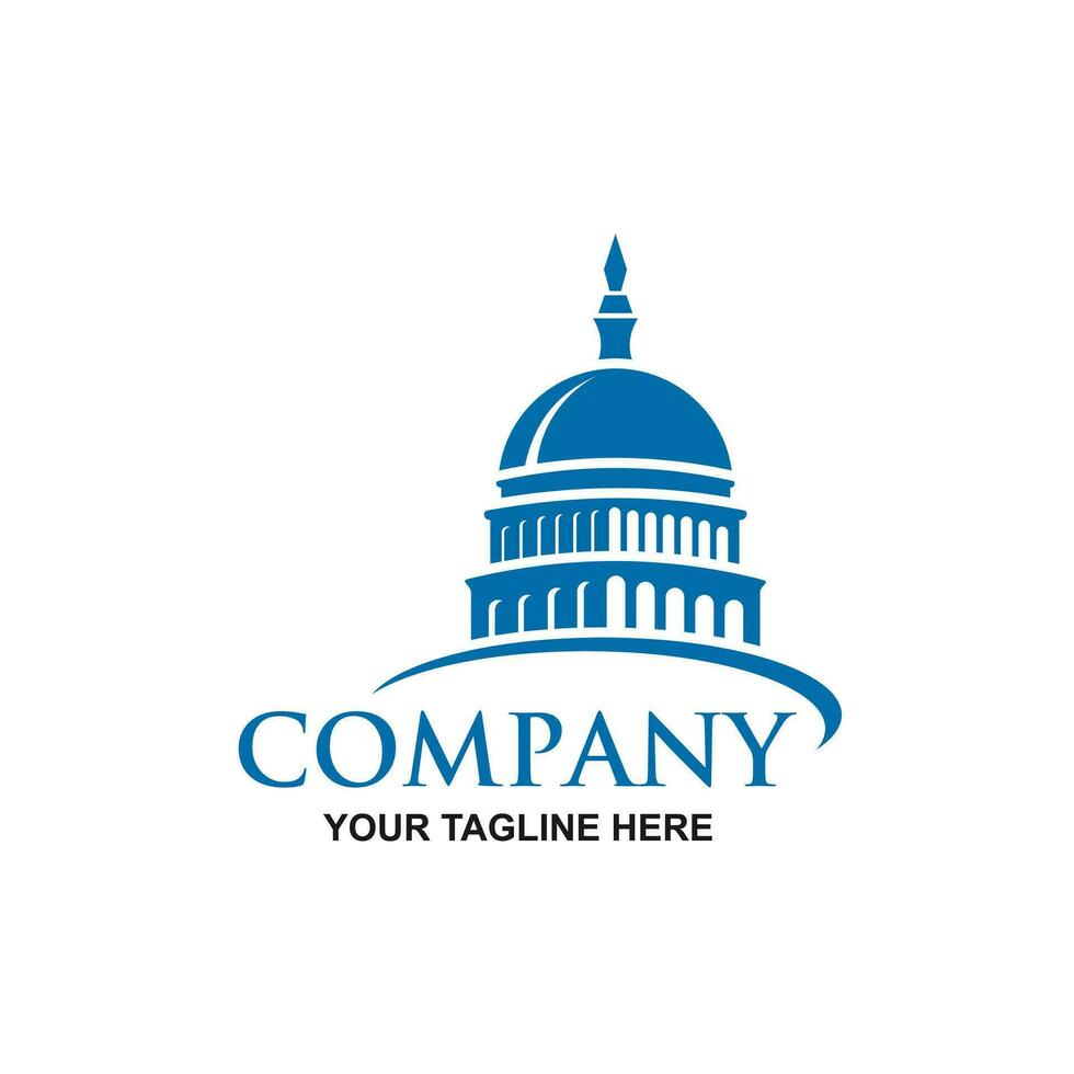 Capitol building logo design illustration vector, suitable for your design need, logo, illustration, animation, etc. vector