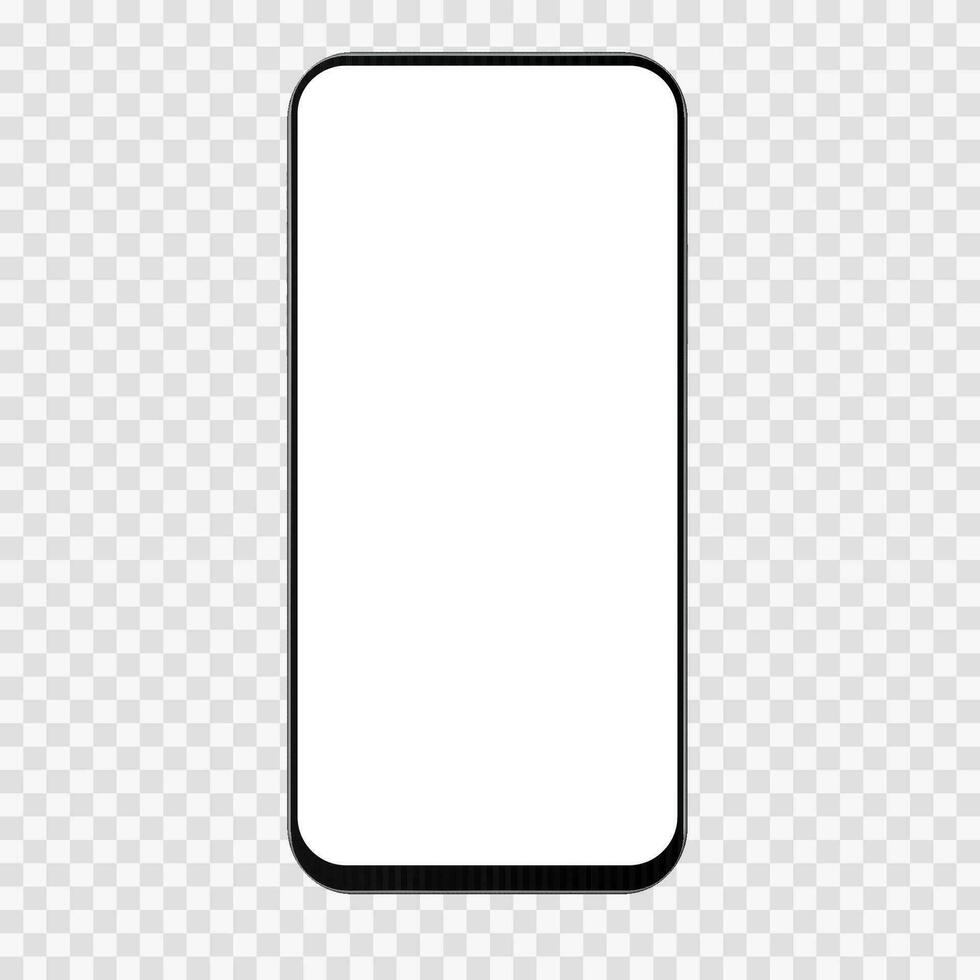 Mobile phone vector mockup. Blank smartphone isolated.