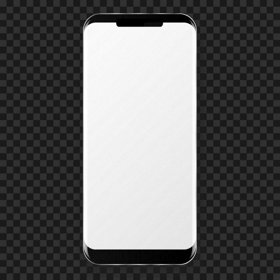 Mobile phone vector mockup. Blank smartphone isolated.