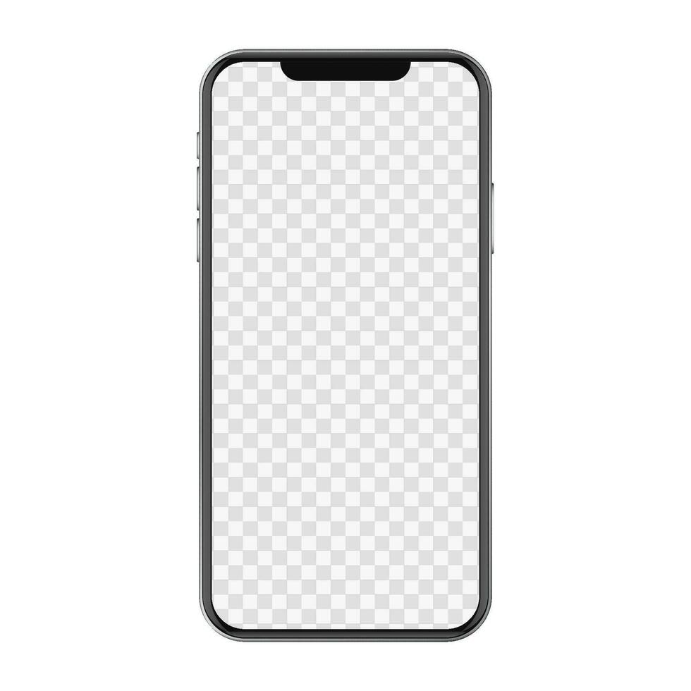Mobile phone vector mockup. Blank smartphone isolated.
