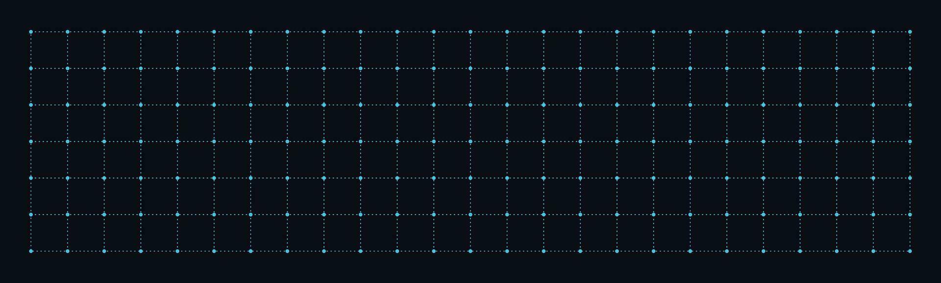 Grid with dots background. Measure blank white template with black lines for drafting and technical design with millimeter vector markings