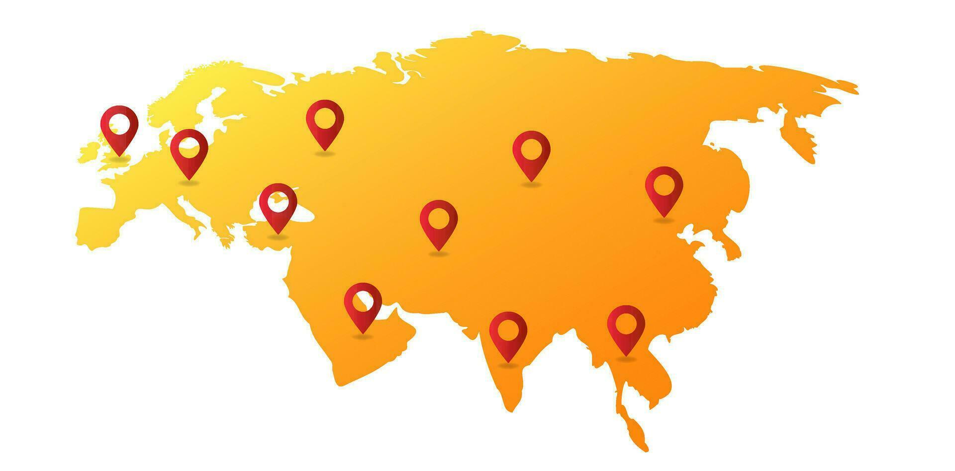 Russia map pin location vector illustration