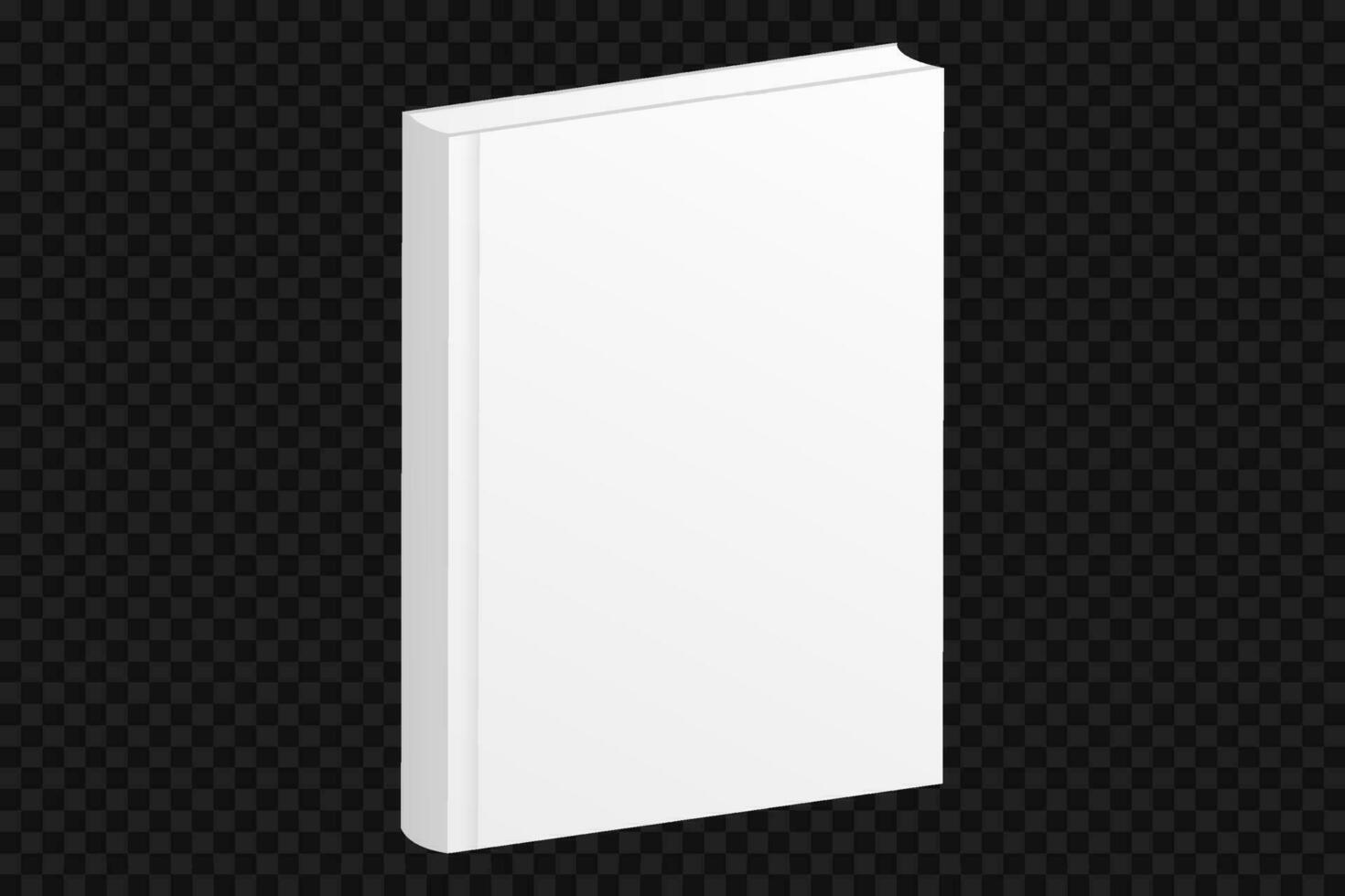 White book template. Blank brochure booklet with blank cover for media documentation design with hardcover vector. vector