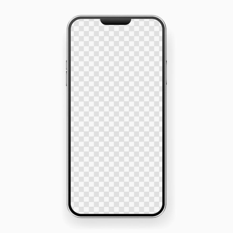 Mobile phone vector mockup. Blank smartphone isolated.