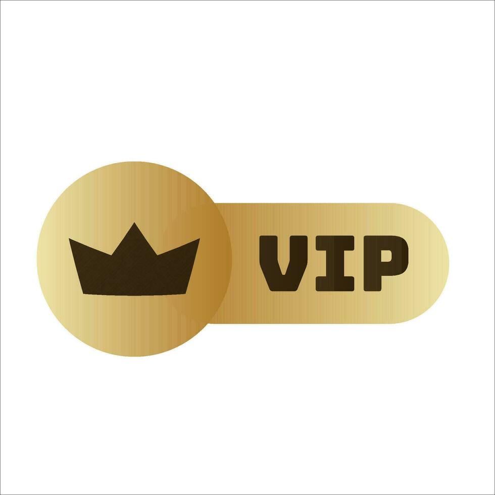 dorado etiqueta con VIP corona. élite prima certificado para invitación con exclusivo emblema y elegante diseño para famoso y rico vector visitantes