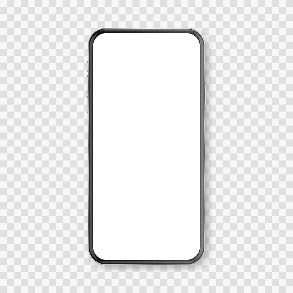 Mobile phone vector mockup. Blank smartphone isolated.