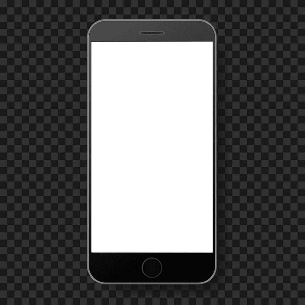 Mobile phone vector mockup. Blank smartphone isolated.