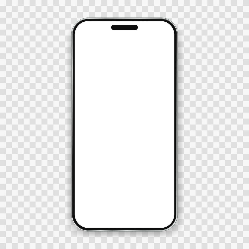 Mobile phone vector mockup. Blank smartphone isolated.