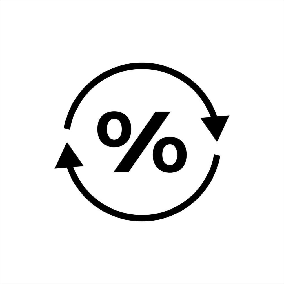 percent commission change icon cashback symbol vector
