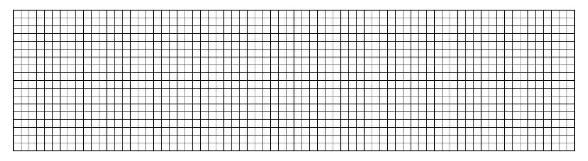 Geometric grid with squares background. Graphic blank white template with black lines for drafting and technical design with millimeter vector markings
